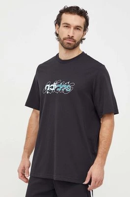 adidas t-shirt bawełniany męski kolor czarny z nadrukiem IM8311