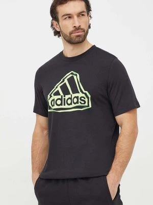 adidas t-shirt bawełniany męski kolor czarny z nadrukiem IM8300