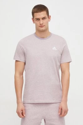 adidas t-shirt bawełniany męski kolor fioletowy melanżowy IR5319