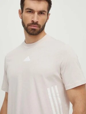 adidas t-shirt bawełniany męski kolor różowy z nadrukiem IX5201