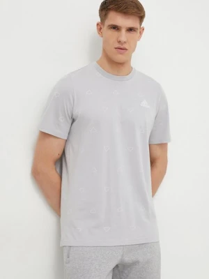 adidas t-shirt bawełniany męski kolor szary wzorzysty IS1827