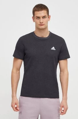 adidas t-shirt bawełniany męski kolor szary z aplikacją IN7123
