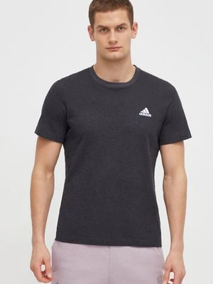 adidas t-shirt bawełniany męski kolor szary z aplikacją IN7123