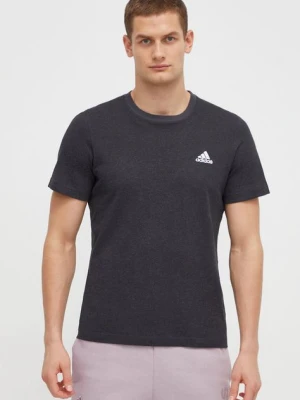 adidas t-shirt bawełniany męski kolor szary z aplikacją IN7123