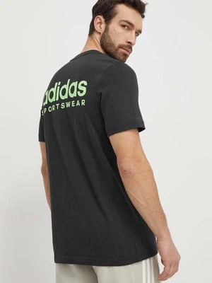 adidas t-shirt bawełniany męski kolor szary z nadrukiem IX4452