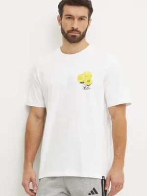 adidas t-shirt bawełniany SL LEMON męski kolor beżowy z nadrukiem JJ3959