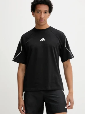 adidas t-shirt bawełniany Stadium czarny