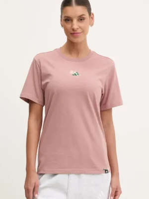 adidas t-shirt bawełniany W L MINI TEE damski kolor różowy JJ4084