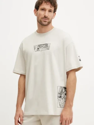 adidas t-shirt bawełniany x Mandalorian męski kolor beżowy z nadrukiem JI5717