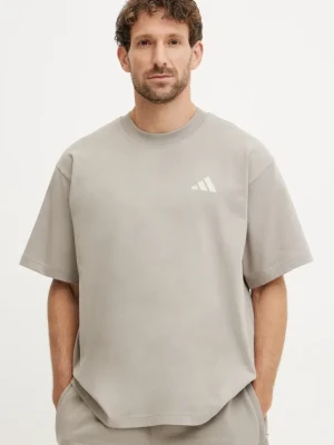 adidas t-shirt bawełniany x Mercedes męski kolor beżowy z nadrukiem JW3088