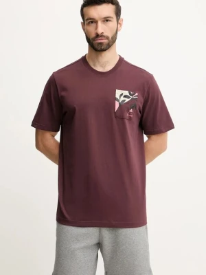 adidas t-shirt bawełniany x Mercedes męski kolor bordowy z nadrukiem JW3363