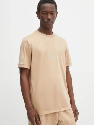 adidas t-shirt bawełniany x Z.N.E męski kolor beżowy z nadrukiem JW4737