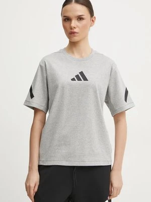 adidas t-shirt bawełniany Z.N.E. damski kolor szary JD9590