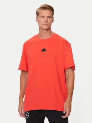 adidas T-Shirt Brand Love IW3540 Pomarańczowy Loose Fit