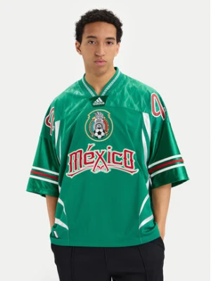 adidas T-Shirt Bringbacks Remixed Mexico KD5986 Zielony Oversize