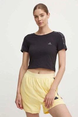 adidas t-shirt Camo damski kolor czarny IY1691