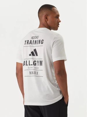 adidas T-Shirt Category Training Graphic JM8976 Écru Regular Fit Kremowy