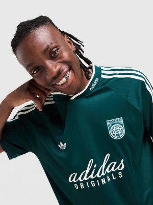 adidas T-Shirt Classic Jacquard Jersey With Badge zielony