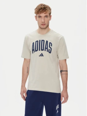adidas T-Shirt Collegiate Lineage Graphic JM6415 Beżowy Regular Fit