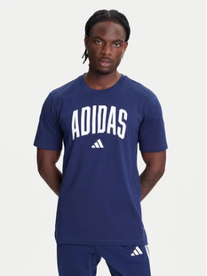 adidas T-Shirt Collegiate Lineage Graphic JM6417 Niebieski Regular Fit
