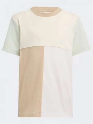 adidas T-Shirt Colourblock T-Shirt HK9819 Beżowy Regular Fit