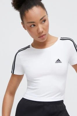 adidas t-shirt damski kolor beżowy