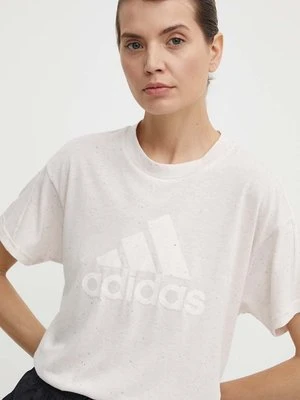 adidas t-shirt damski kolor różowy IS3629