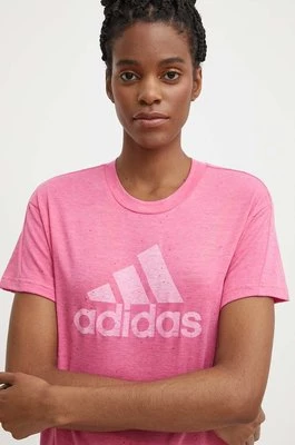 adidas t-shirt damski kolor różowy IS3631