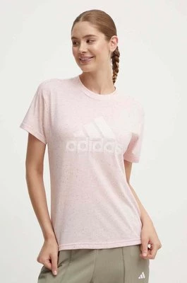 adidas t-shirt damski kolor różowy IW7720