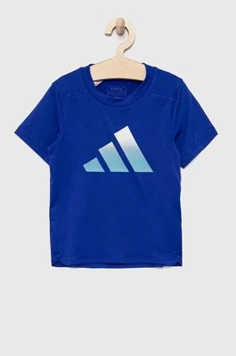 adidas t-shirt dziecięcy B TI TEE kolor granatowy z nadrukiem