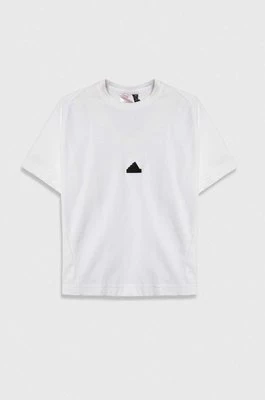 adidas t-shirt dziecięcy kolor biały z aplikacją