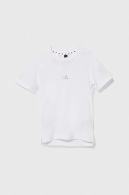 adidas t-shirt dziecięcy kolor biały z nadrukiem