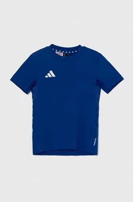 adidas t-shirt dziecięcy kolor niebieski z nadrukiem