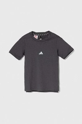 adidas t-shirt dziecięcy kolor szary z nadrukiem