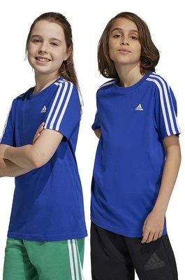 adidas t-shirt dziecięcy U 3S kolor niebieski gładki