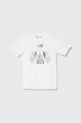 adidas t-shirt dziecięcy x Star Wars kolor biały z nadrukiem