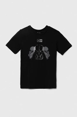 adidas t-shirt dziecięcy x Star Wars kolor czarny z nadrukiem