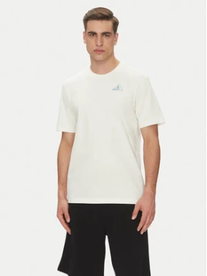 adidas T-Shirt Earth Day Graphic JI6756 Biały Regular Fit