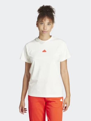 adidas T-Shirt Embroidered IS4287 Biały Regular Fit