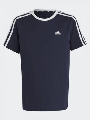 adidas T-Shirt Essentials 3-Stripes Cotton Loose Fit Boyfriend T-Shirt IC3638 Niebieski Loose Fit