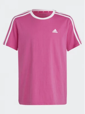 adidas T-Shirt Essentials 3-Stripes Cotton Loose Fit Boyfriend T-Shirt IC3639 Różowy Loose Fit