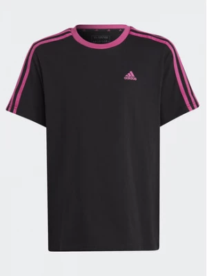 adidas T-Shirt Essentials 3-Stripes Cotton Loose Fit Boyfriend T-Shirt IC3640 Czarny Loose Fit