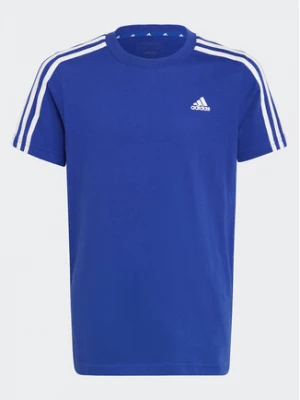 adidas T-Shirt Essentials 3-Stripes Cotton T-Shirt IC0604 Niebieski Regular Fit