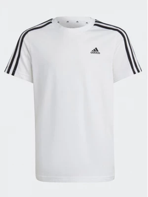 adidas T-Shirt Essentials 3-Stripes Cotton T-Shirt IC0605 Biały Regular Fit