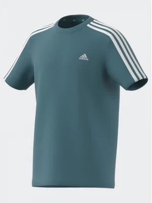 adidas T-Shirt Essentials 3-Stripes Cotton T-Shirt IJ6269 Turkusowy Regular Fit