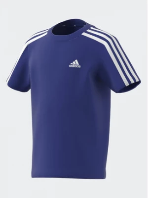 adidas T-Shirt Essentials 3-Stripes Cotton T-Shirt IJ6344 Niebieski Regular Fit