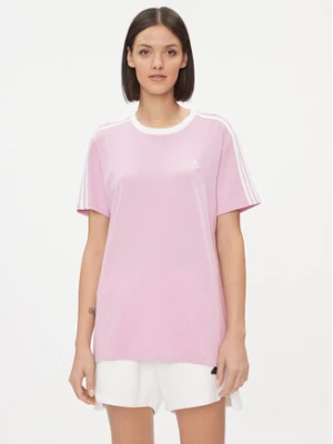 adidas T-Shirt Essentials 3-Stripes IM2875 Różowy Loose Fit