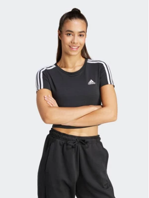 adidas T-Shirt Essentials 3-Stripes IR6111 Czarny Slim Fit
