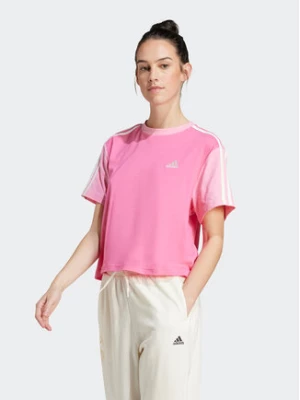 adidas T-Shirt Essentials 3-Stripes IS1574 Różowy Loose Fit