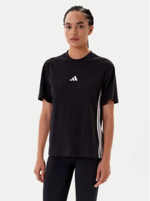 adidas T-Shirt Essentials 3-Stripes JD0846 Czarny Regular Fit